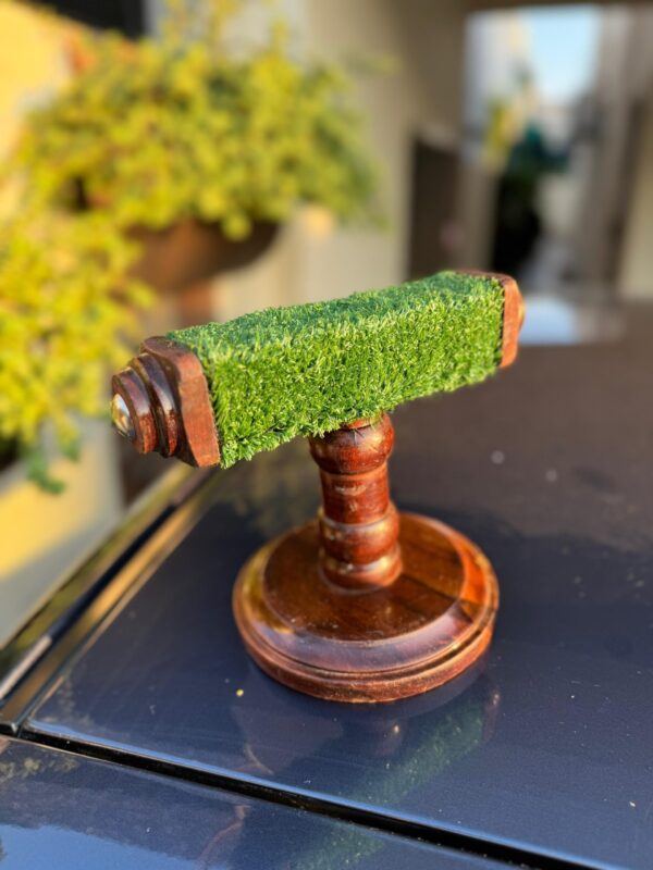 Wooden Falcon Stand with Single Marble